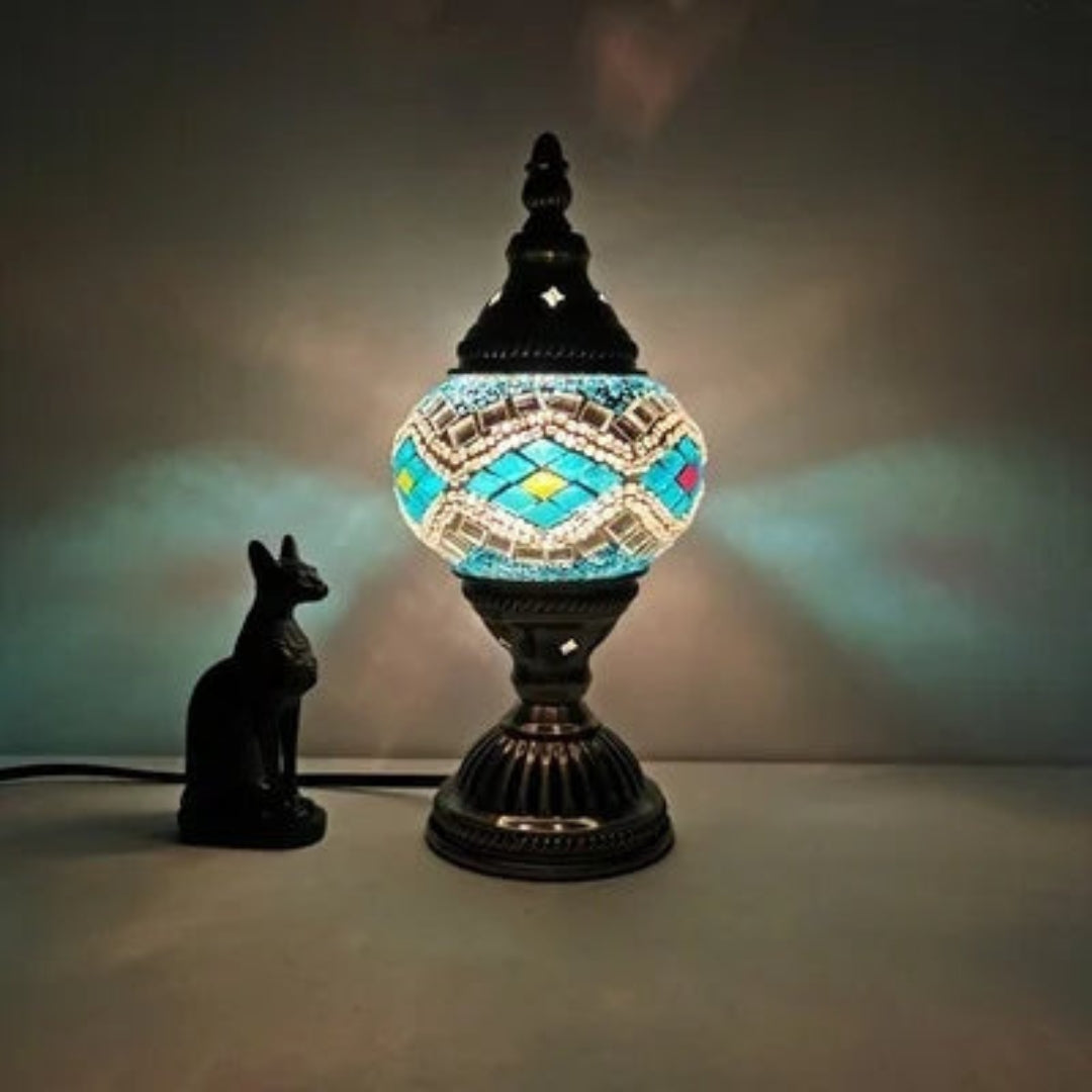 Lampe de table Mosaïque à motifs colorés