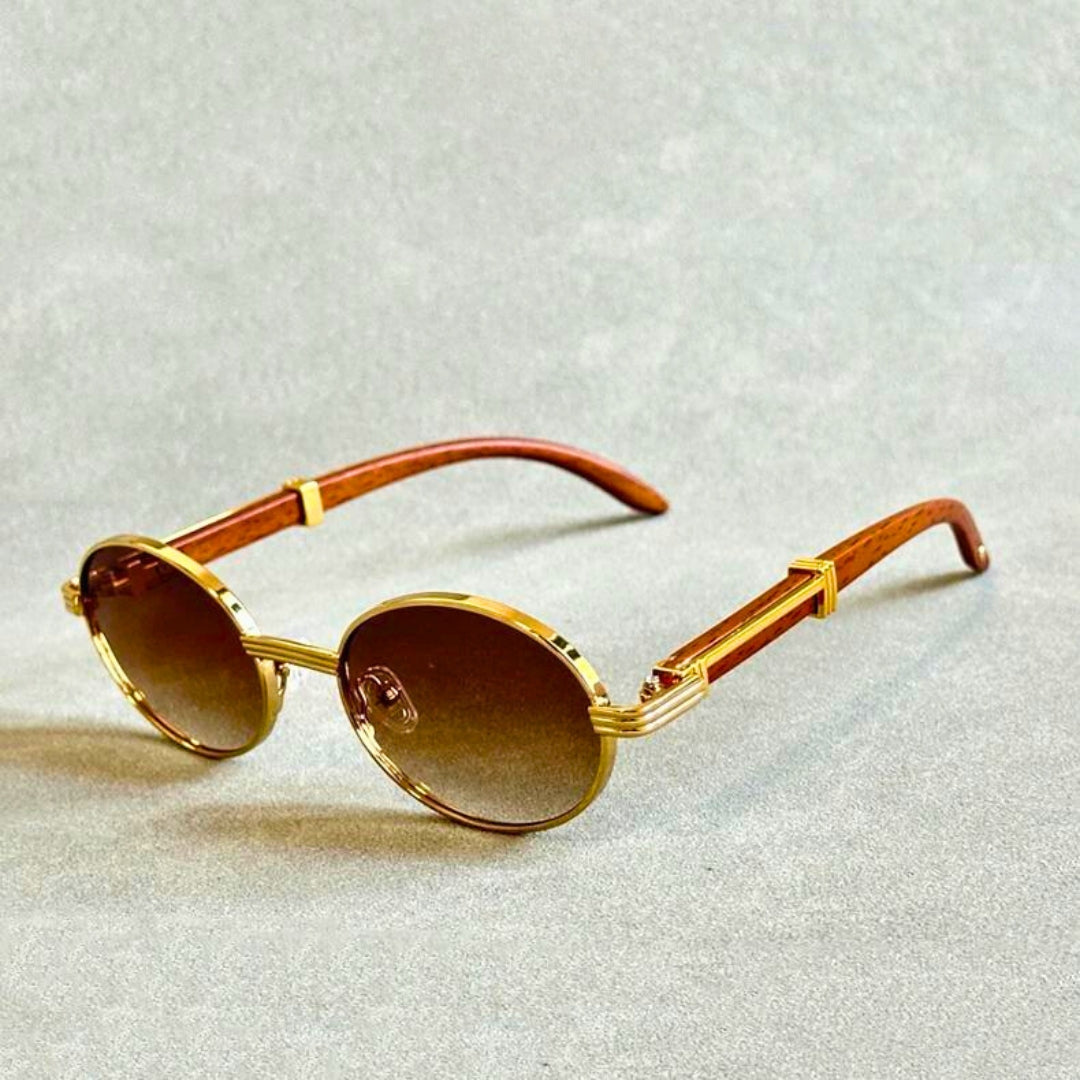 Jerome - Lunettes de soleil rondes en métal au style intemporel