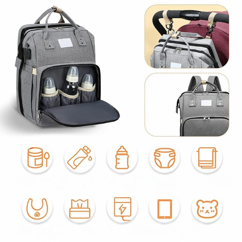 ParentPal - Sac à dos à langer 3 en 1 avec berceau et porte-biberons intégrés