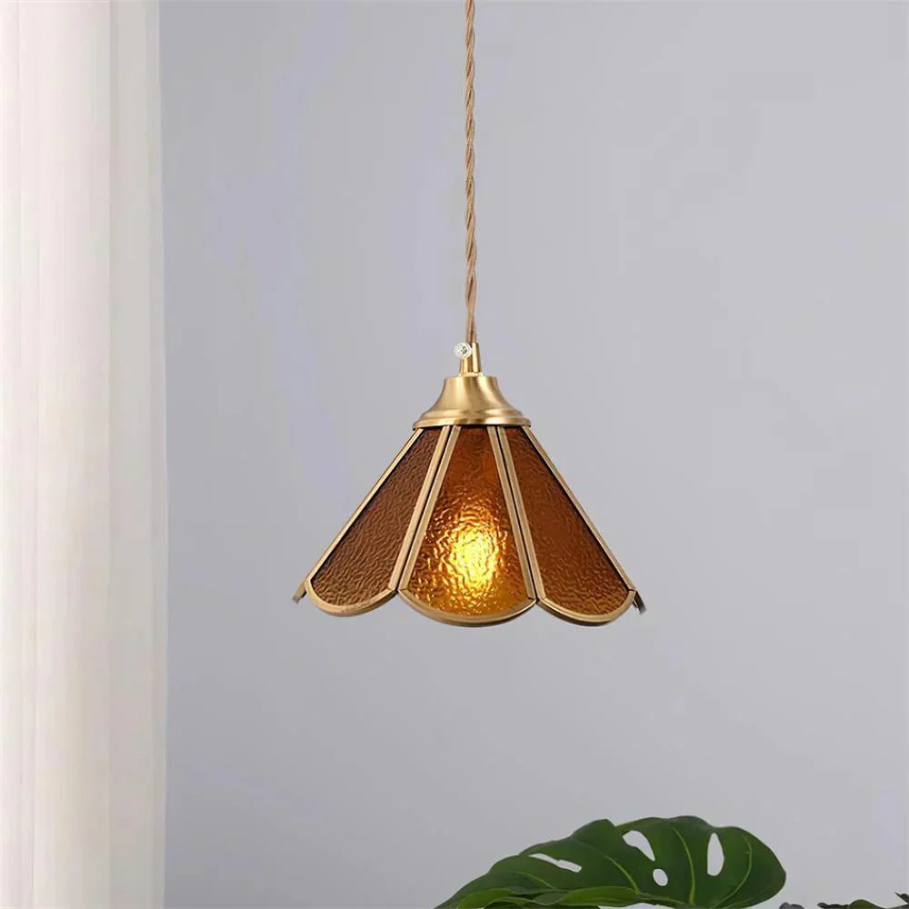 LumiGlas Suspension – Éclairage Élégant avec Abat-jour en Verre Texturé