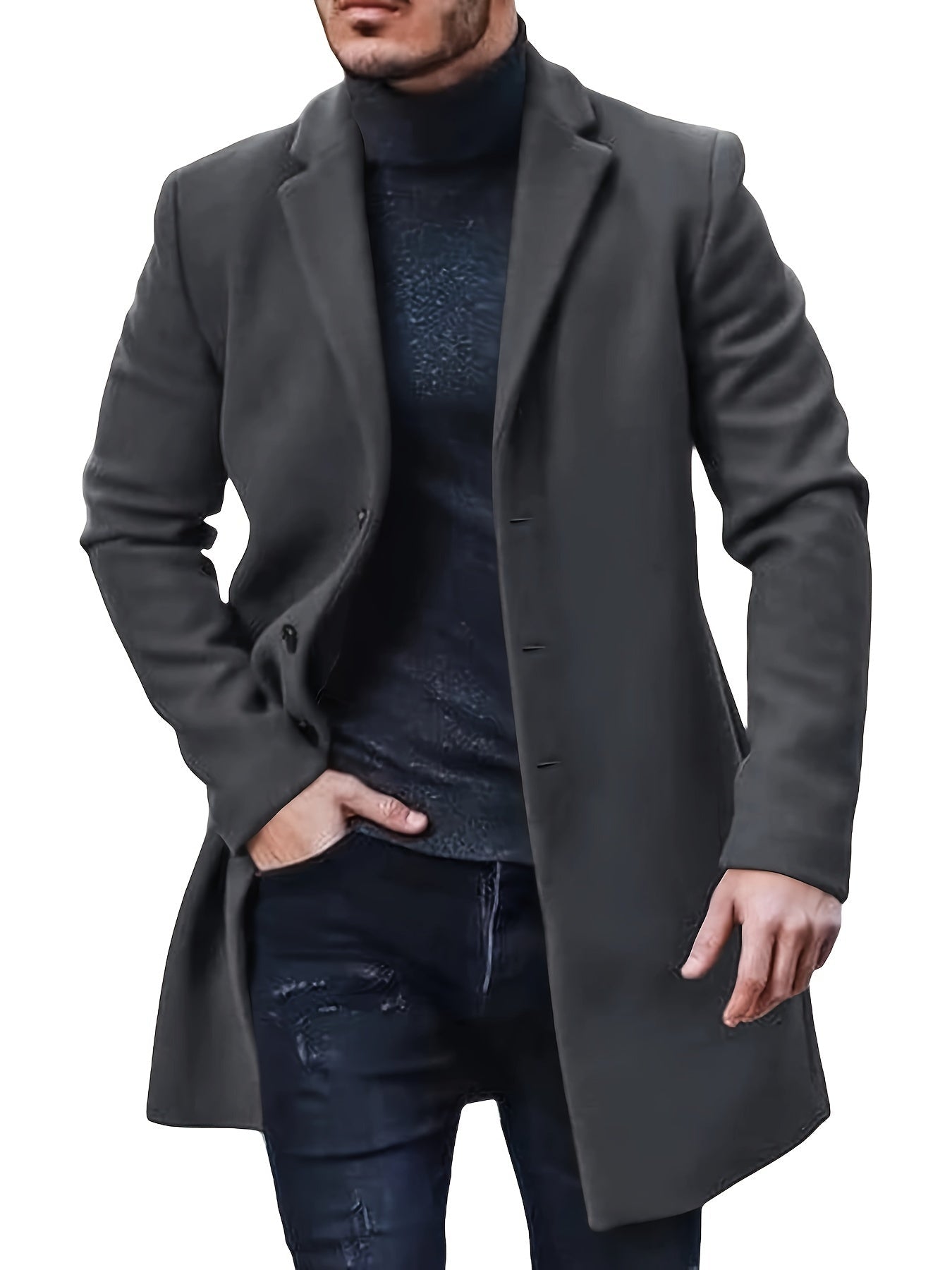 Manteau trench classique Hudson à boutons