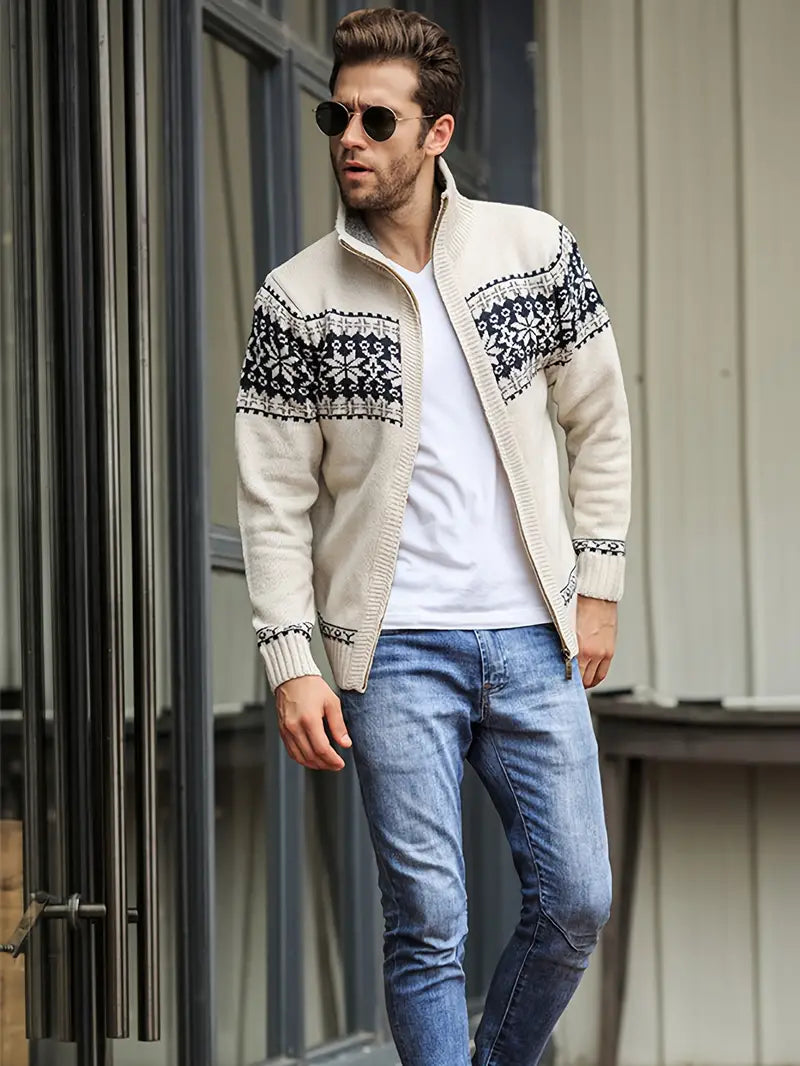 Ivan- Élégant cardigan à manches longues avec un design élégant