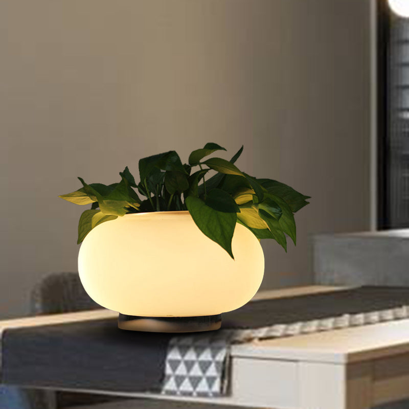 Floraluxe – Lampe de table ovale en verre