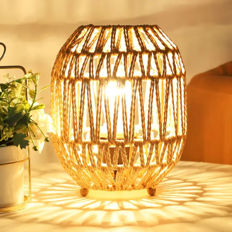 Lampe en rotin Boho