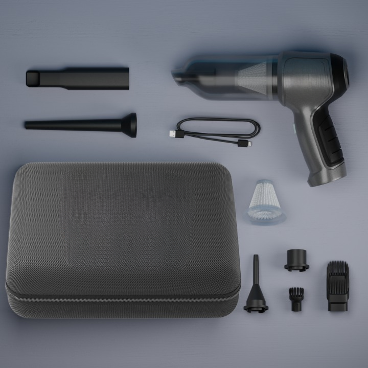 Aspirateur DualFlow – Aspirateur portable 2 en 1 avec système de compression d'air
