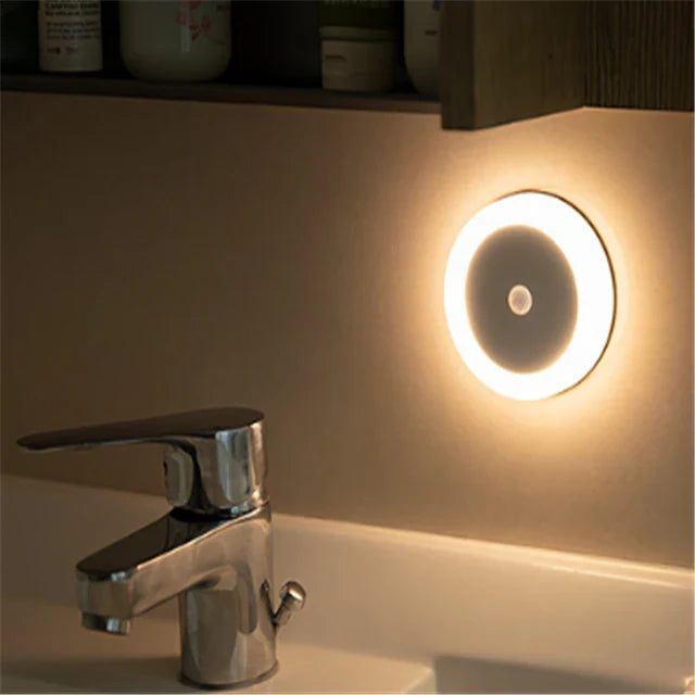 Lampe LED ronde à capteur moderne