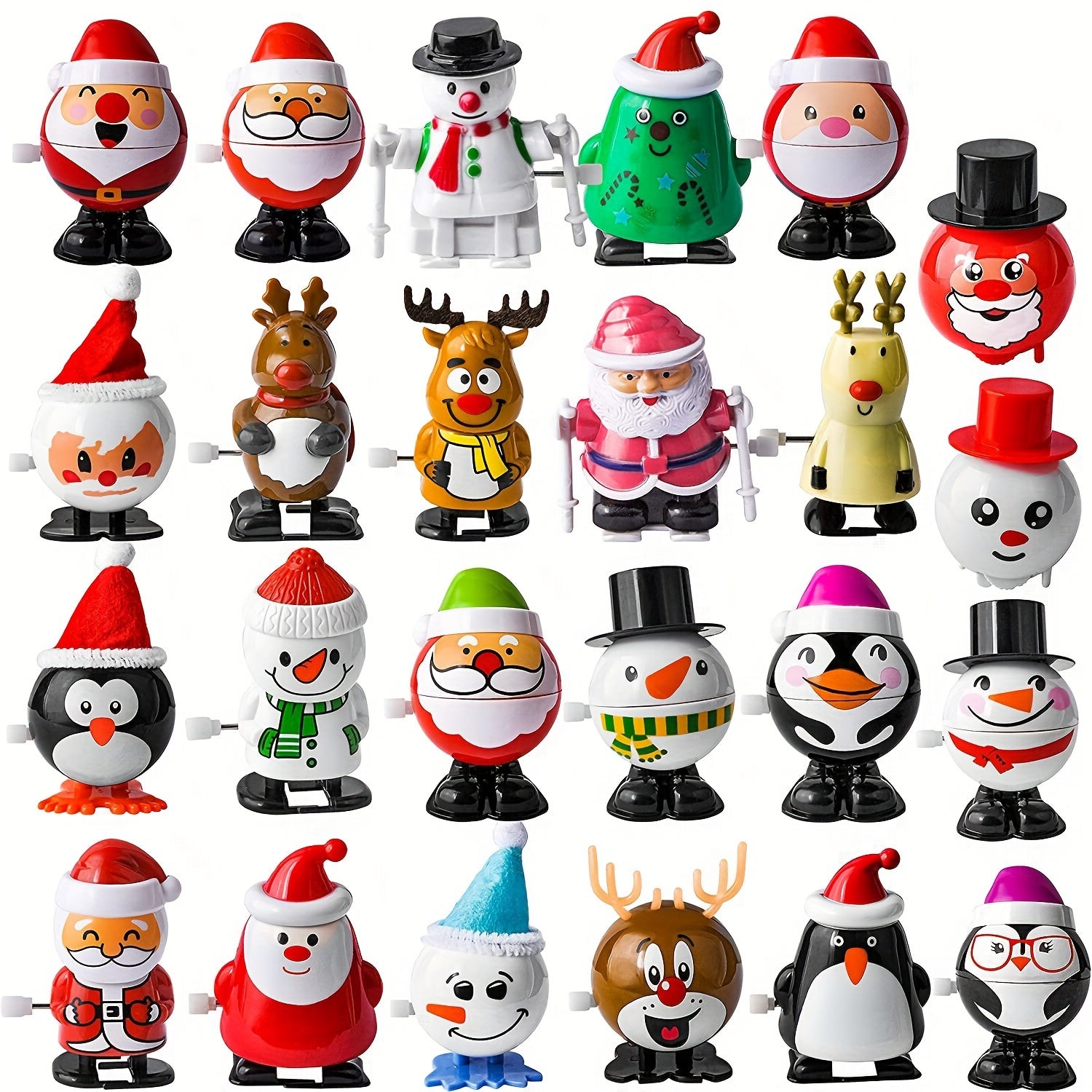 FestiveFun - Ensemble de 5 Jouets Miniatures de Noël Ludiques