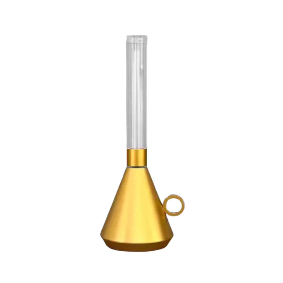 LumiCone - Lampe de table LED moderne avec tube transparent et base conique