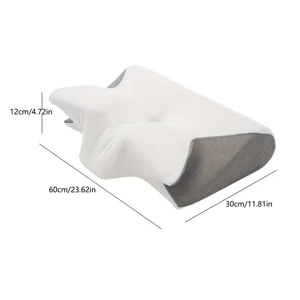 SleepEase Papillon Mémoire Skumpude – Soutien Ergonomique pour Dormeurs sur le Côté et sur le Dos
