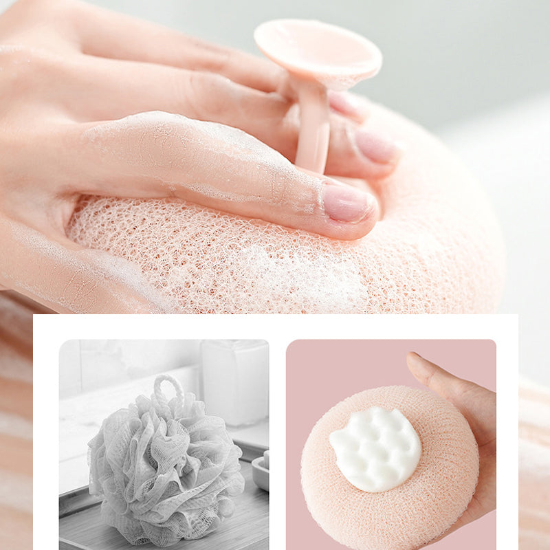 PurePuff - Éponge de bain et gommage en forme de beignet