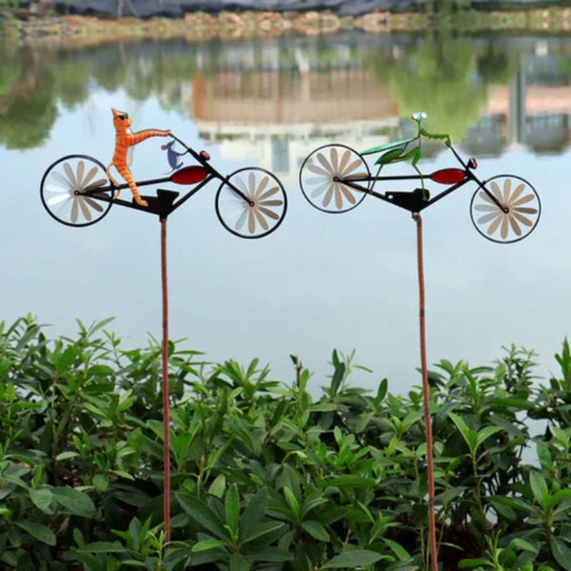 Moulin à vent animal Whirligig – Décoration extérieure légendaire avec mouvement