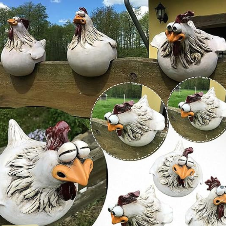 Décoration de poulet de jardin extérieur