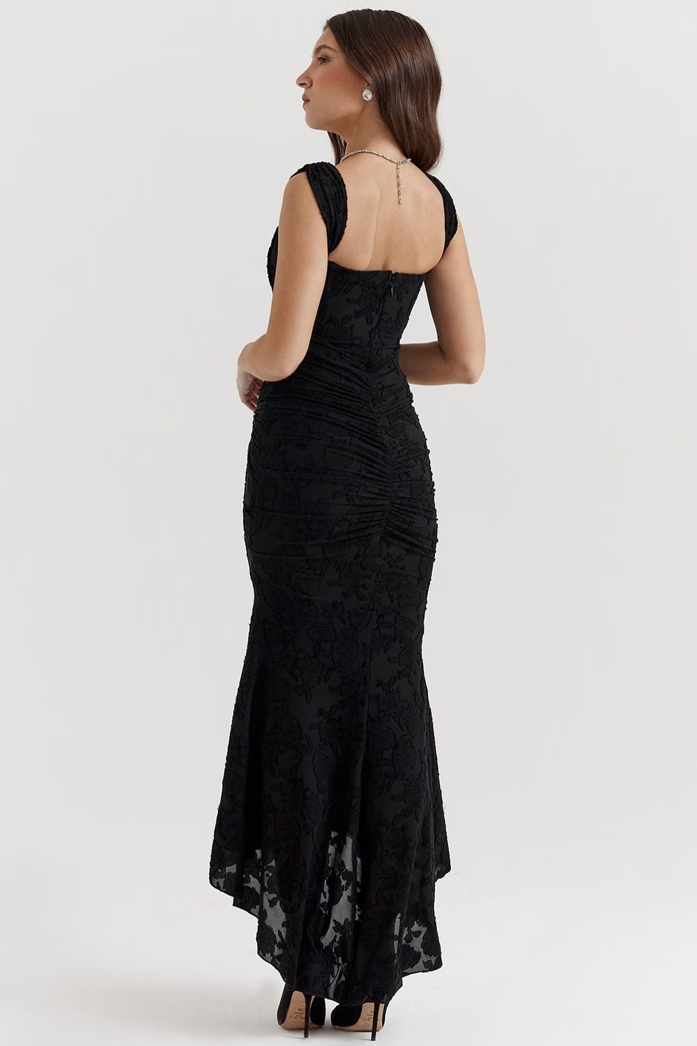 Celeste - Robe maxi avec décolleté en V profond