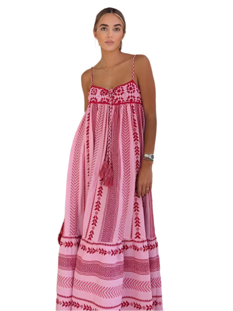 Elowen - Robe maxi à bretelles spaghetti sans dos