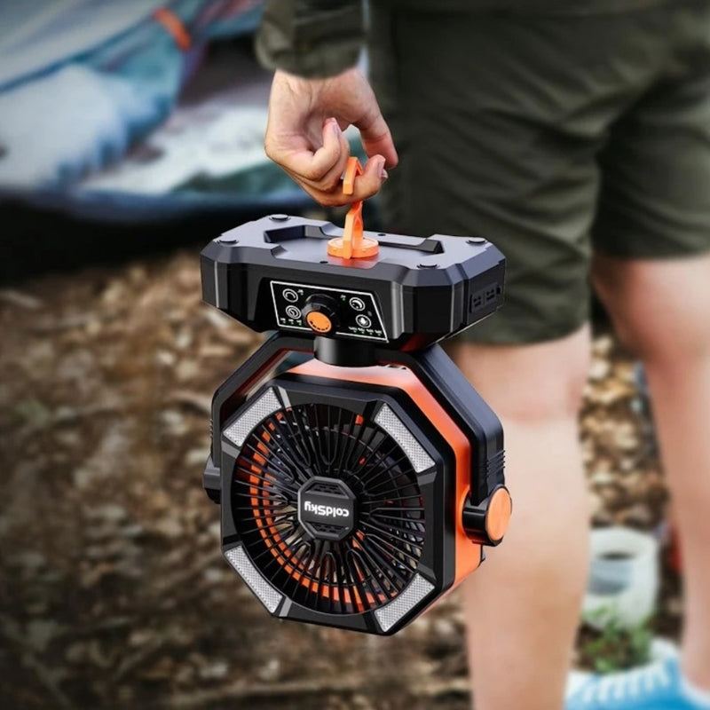BreezeGlow - Ventilateur portable avec lumière LED et télécommande