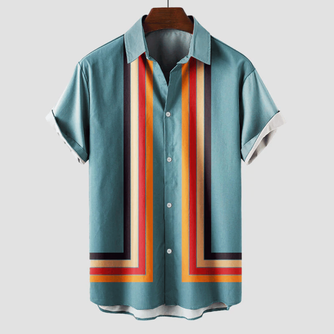 Felix Chemise à Manches Courtes pour Homme – Coupe Décontractée avec Col Revers et Fermeture Boutonnée