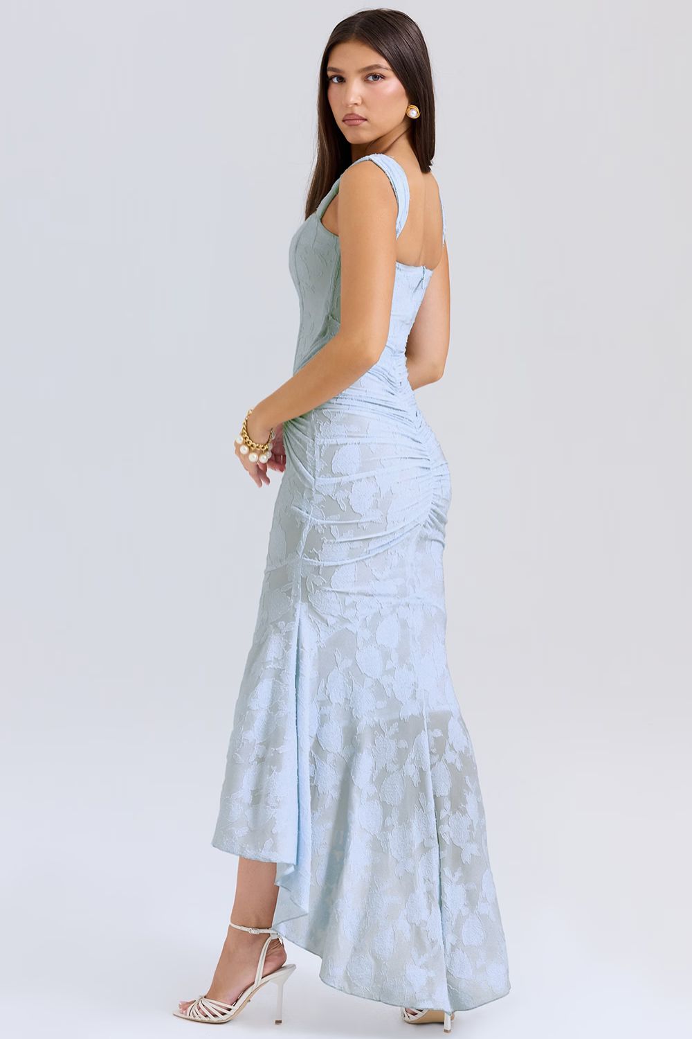 Celeste - Robe maxi avec décolleté en V profond