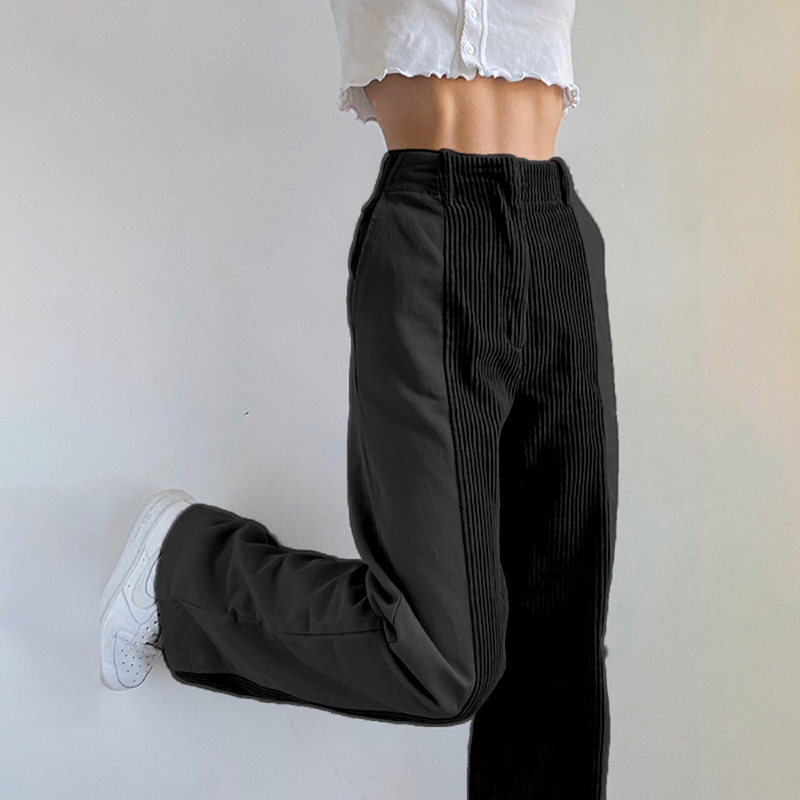 Jasmine | Pantalons en velours côtelé droits élégants