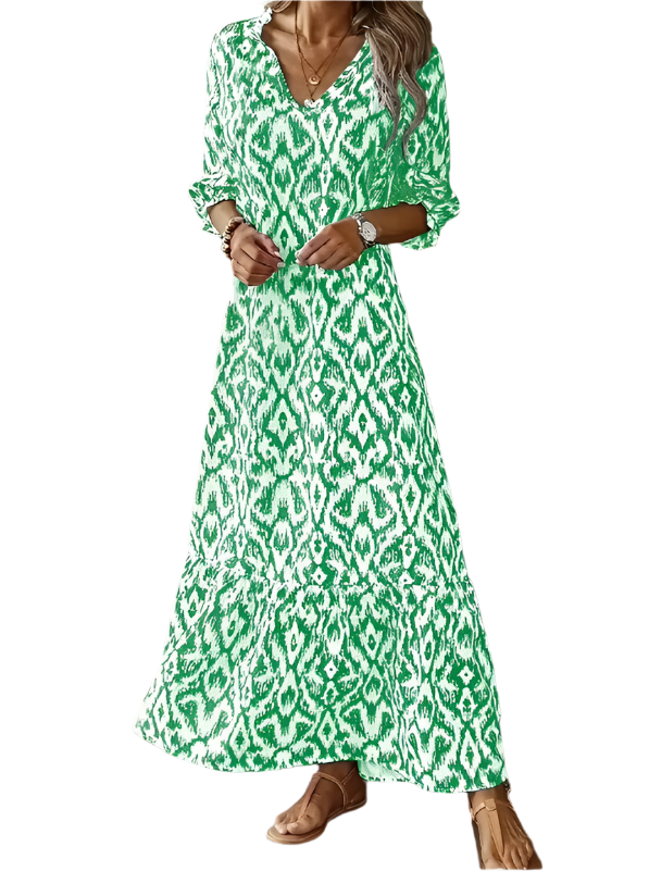 Jasmine - Robe longue glamour à manches longues