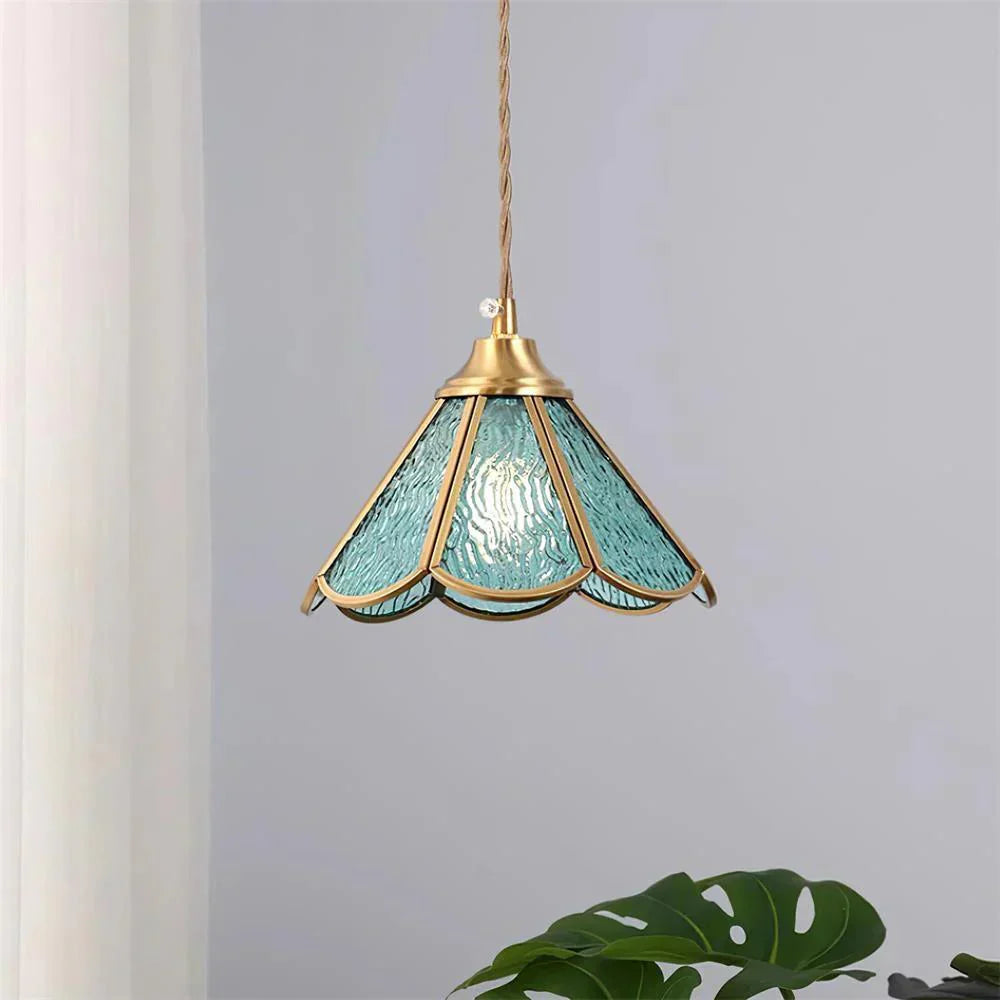 LumiGlas Suspension – Éclairage Élégant avec Abat-jour en Verre Texturé
