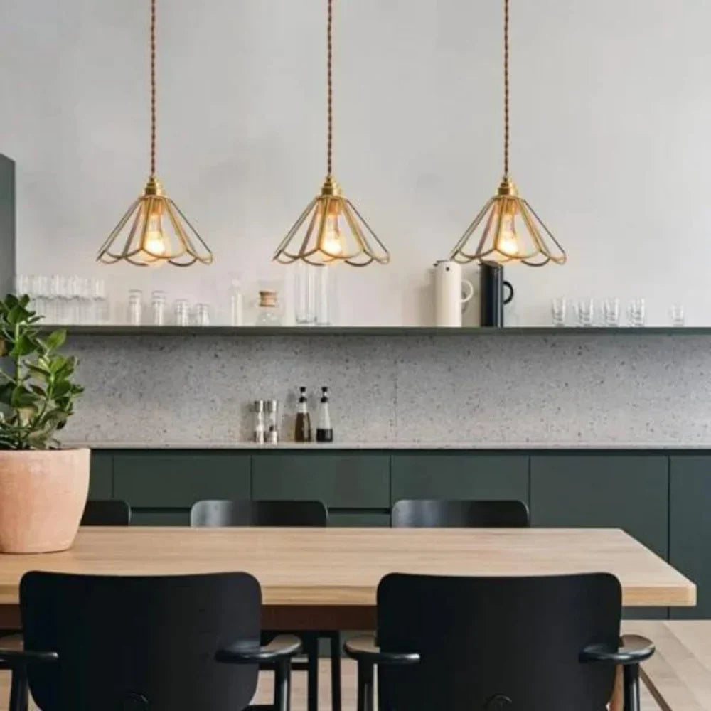LumiGlas Suspension – Éclairage Élégant avec Abat-jour en Verre Texturé
