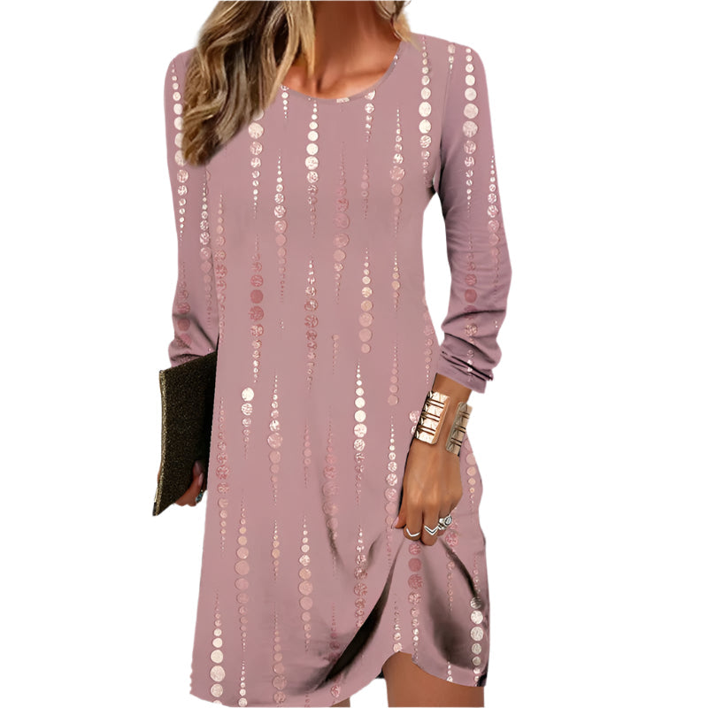 Robe Élégante à Motif à Pois – Robe de Fête Chic pour Femmes