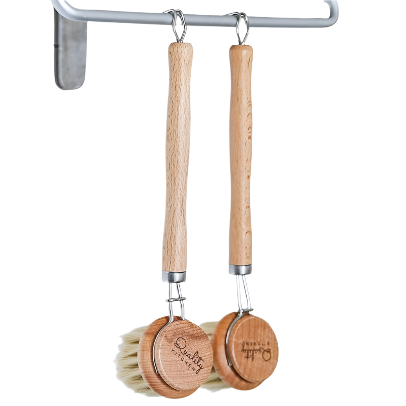 Brosse à vaisselle durable ScrubNest avec manche rond court