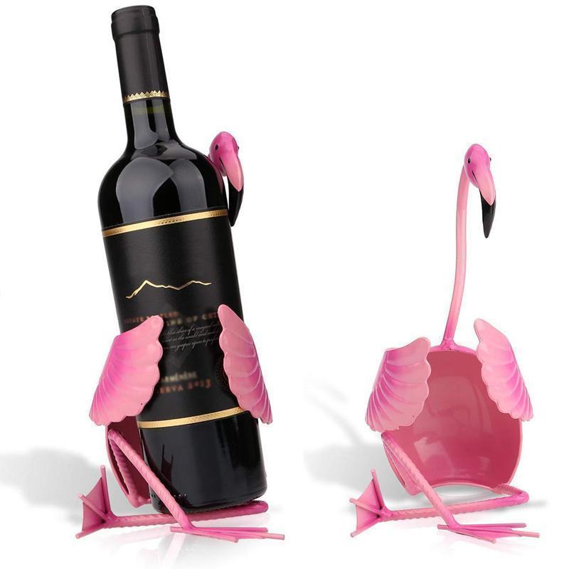 WineFlare Unik Support de Vin Flamant avec Détails Décoratifs