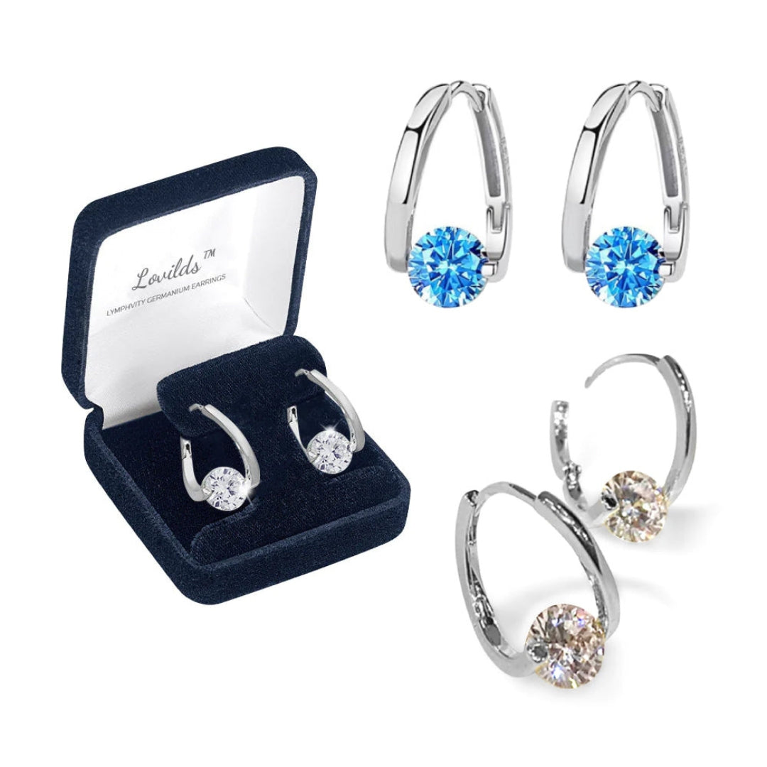 Boucles d'oreilles thérapeutiques en germanium magnétiques Liora Moderne – Style et Bien-être en Un Seul