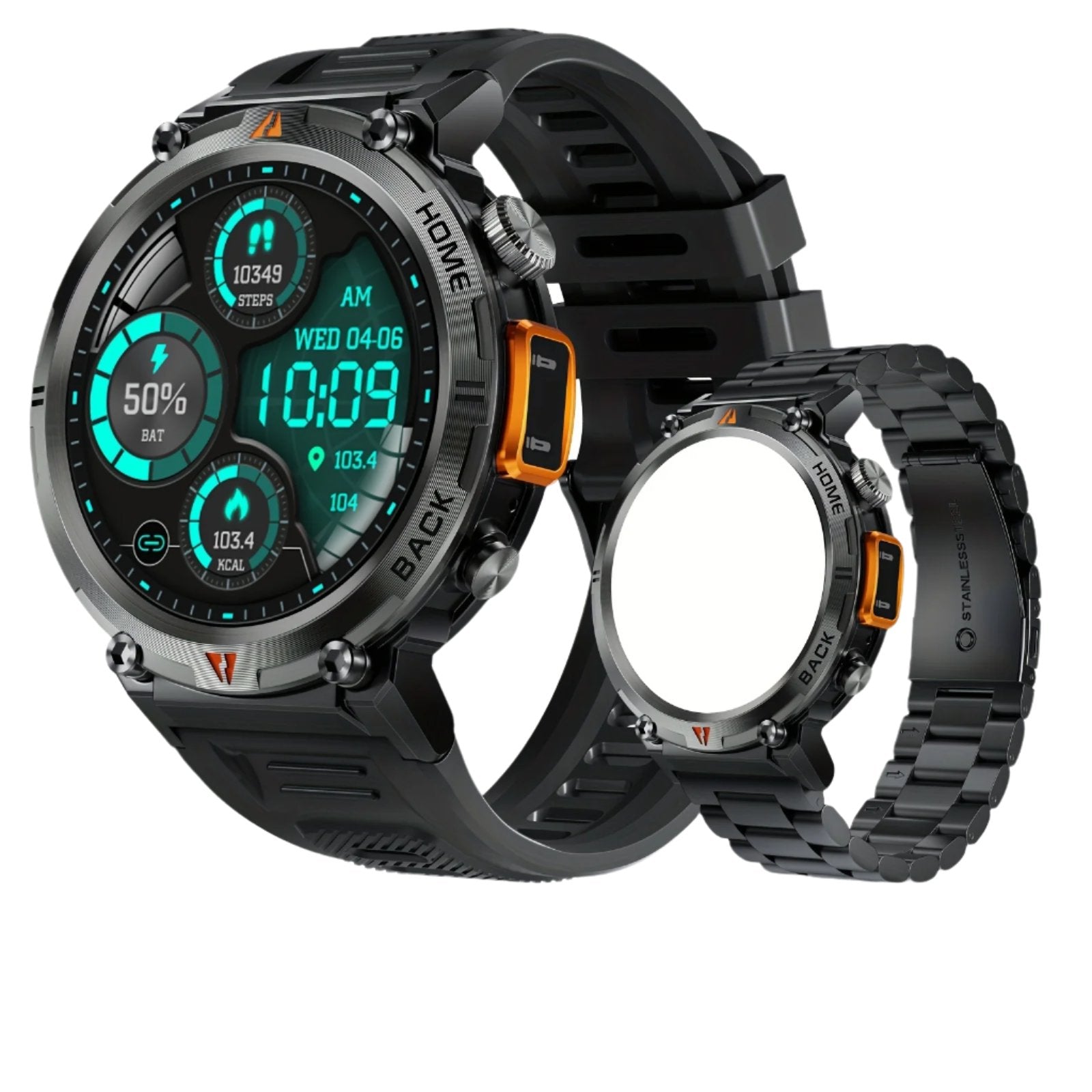 Leo - Montre intelligente de fitness tactique à LED