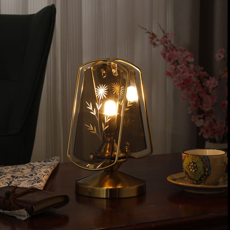 PetalGlow - Lampe de chevet avec gravure de fleurs