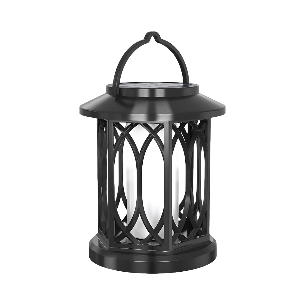 GloGothic - Bougie flamande solaire scintillante avec crochet de suspension