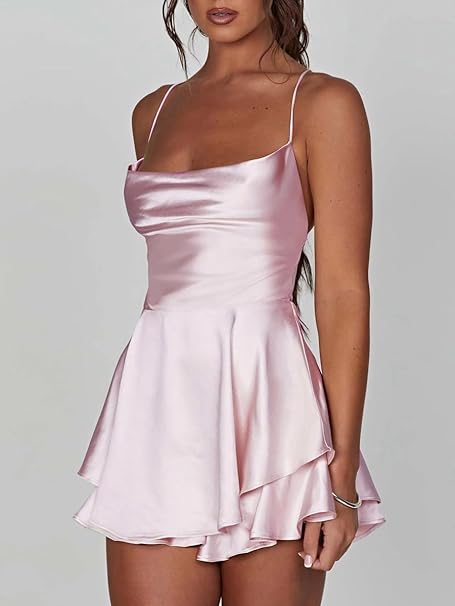 Robe satin sans dos Melissa