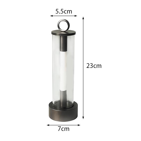 LumiTube - Lampe de table en clair verre moderne