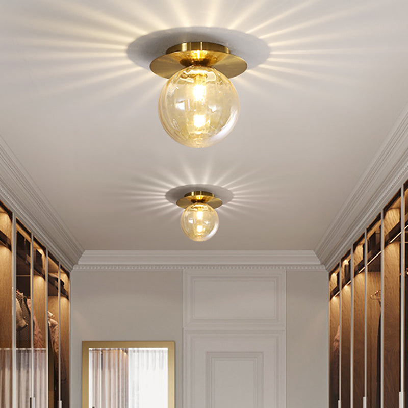GoldenGlow - Lampe de plafond encastrée en verre coloré
