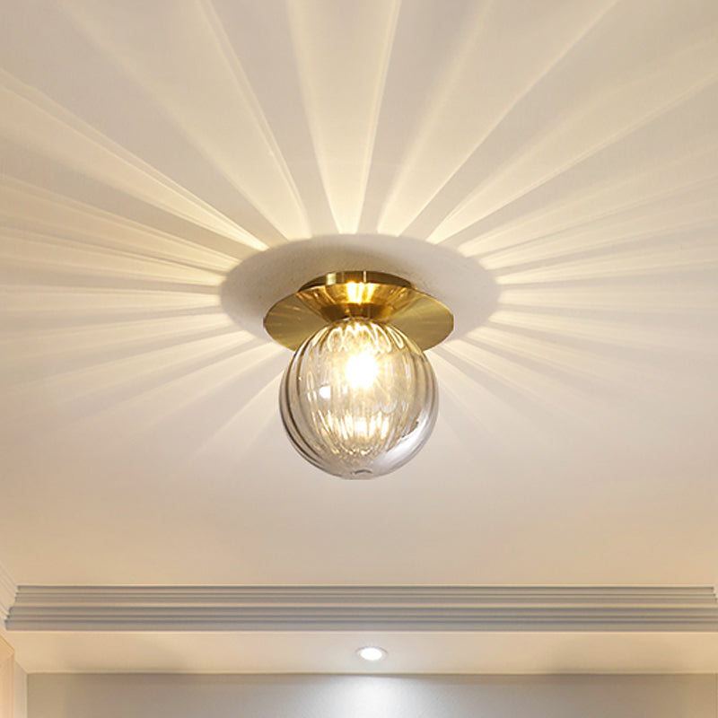 GoldenGlow - Lampe de plafond encastrée en verre coloré