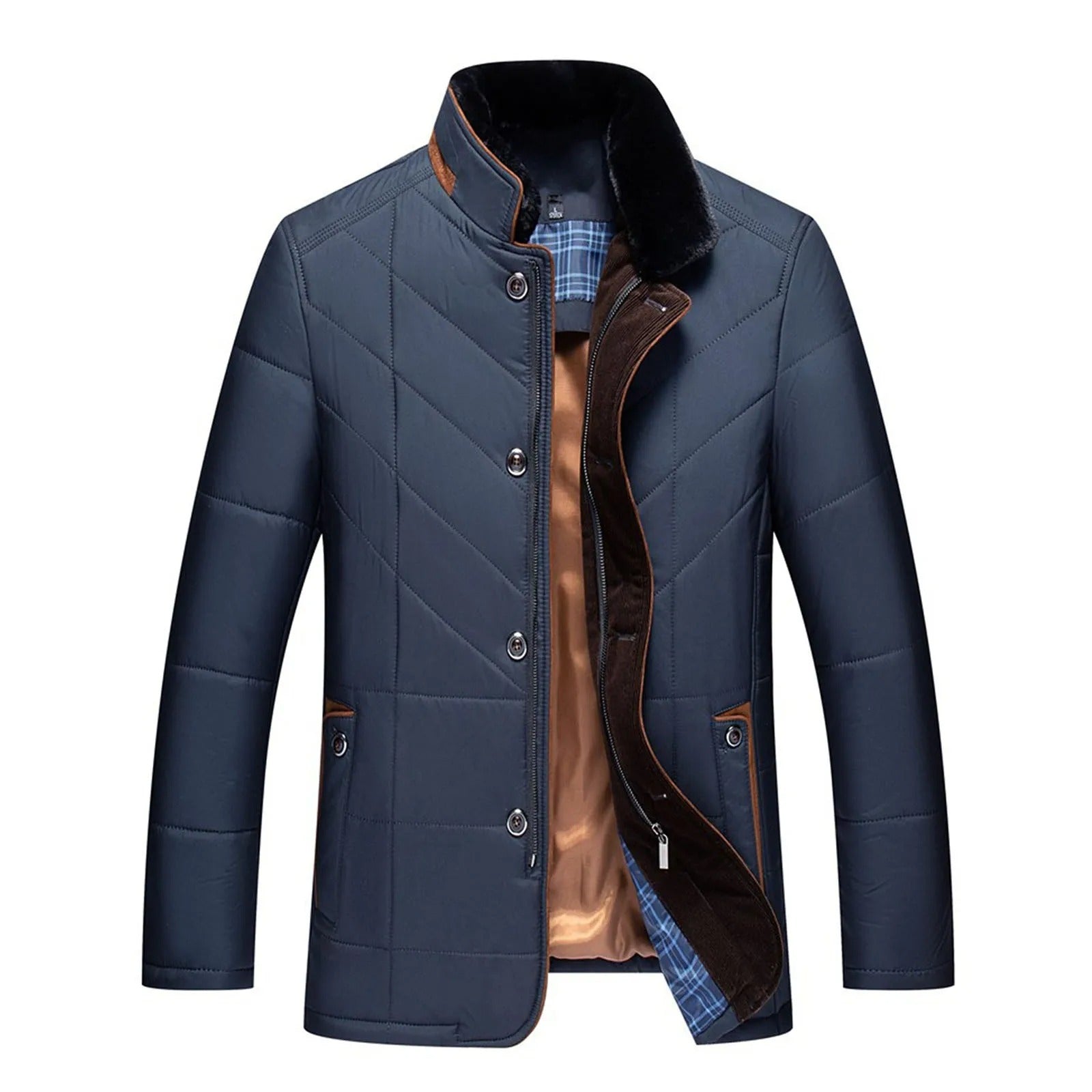 Daniel - Veste boutonnée à col montant pour homme