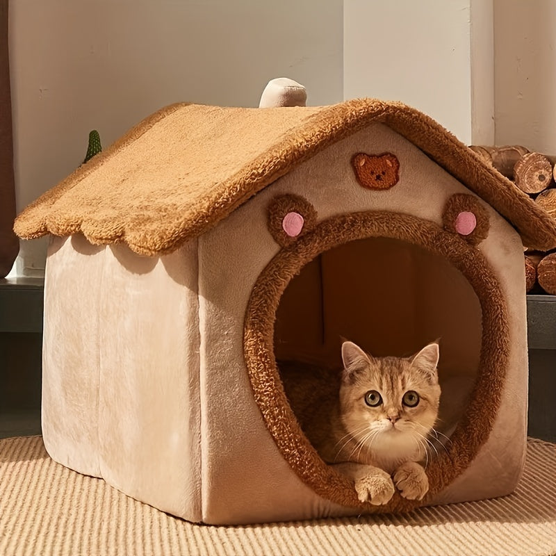 Maison en Peluche pour Chats & Lit Douillet pour un Confort Ultime