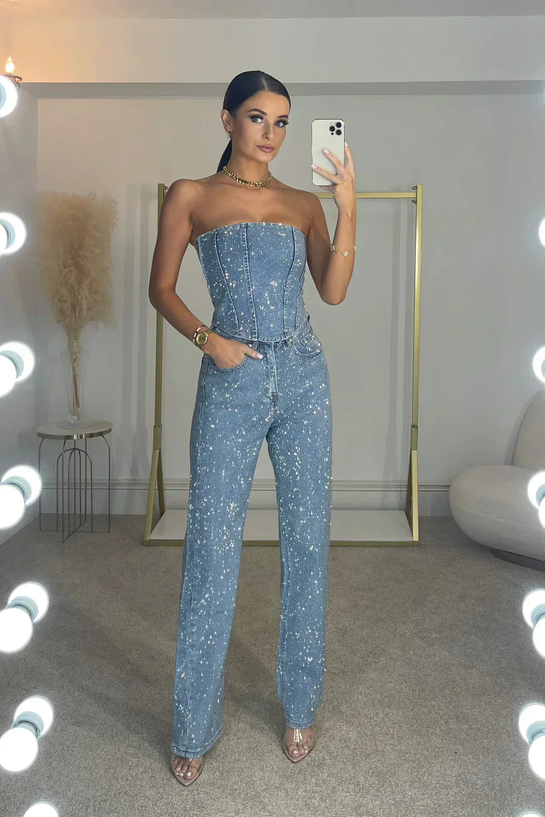 Sofia Combinaison Sans Dos – Élégance et Confort avec Jambes Amples
