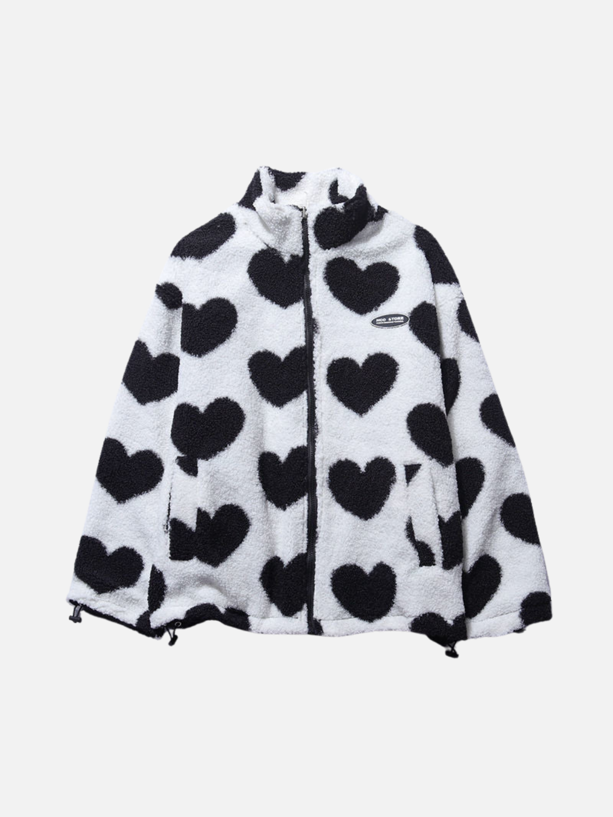 Veste Réversible Olivia avec Imprimé Cœur – Style et Confort en Un