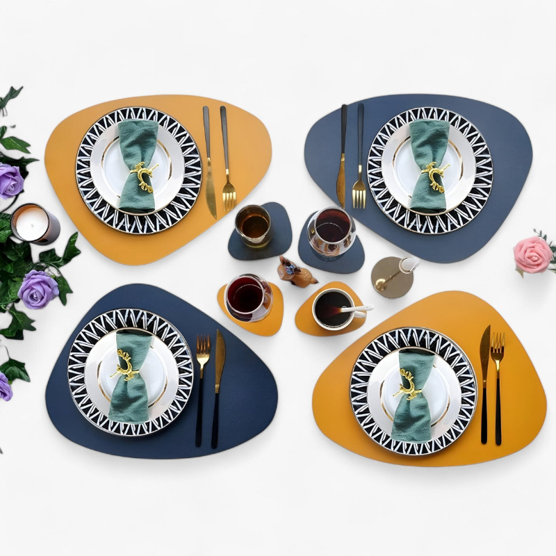 Bordluna Élégant Sets de Sous-plat et Set de Dessous de Plat Réciproque