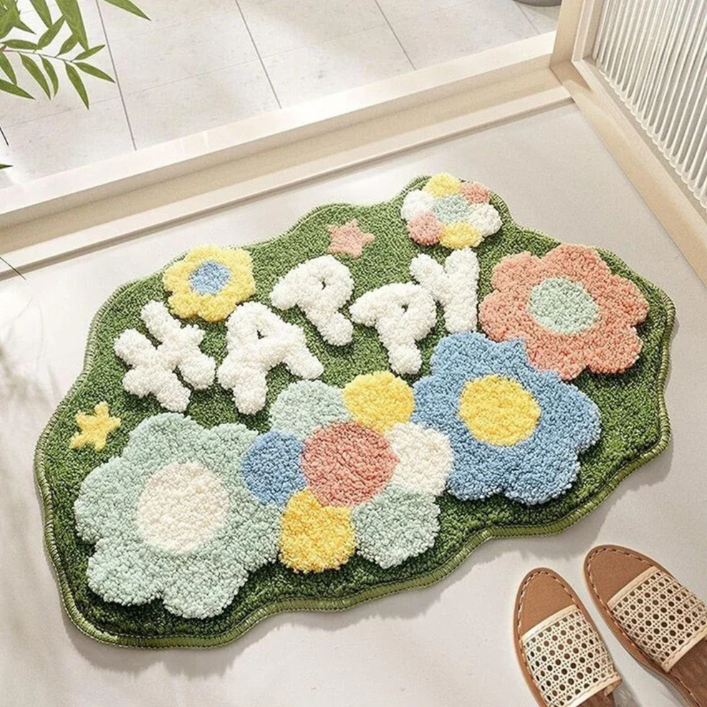 BlossomDuo - Tapis de sol à motifs floraux artistiques