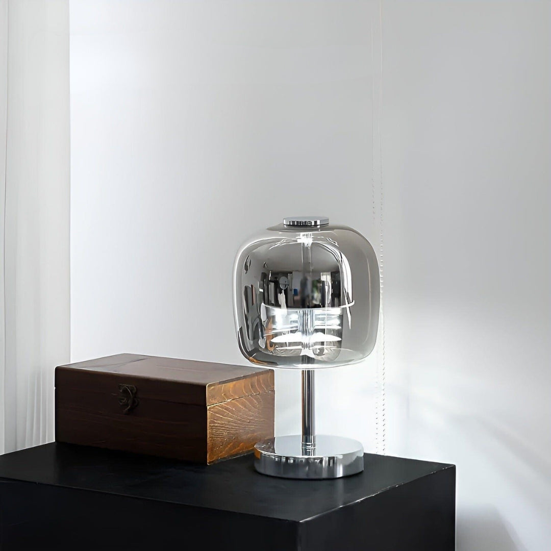 Portable - Lampe de table élégante en verre miroir