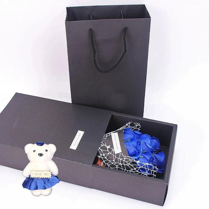 BlossomHug - Bouquet de fleurs avec doudou charmant