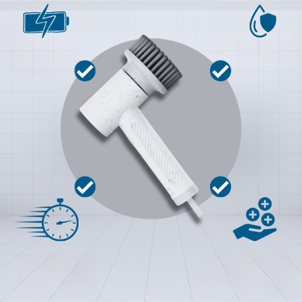 CleanForce – Brosse électrique de nettoyage professionnel pour cuisine et four