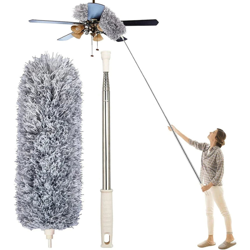 DustEase – Chiffon à Poussière en Microfibre Téléscopique avec Longueur Ajustable