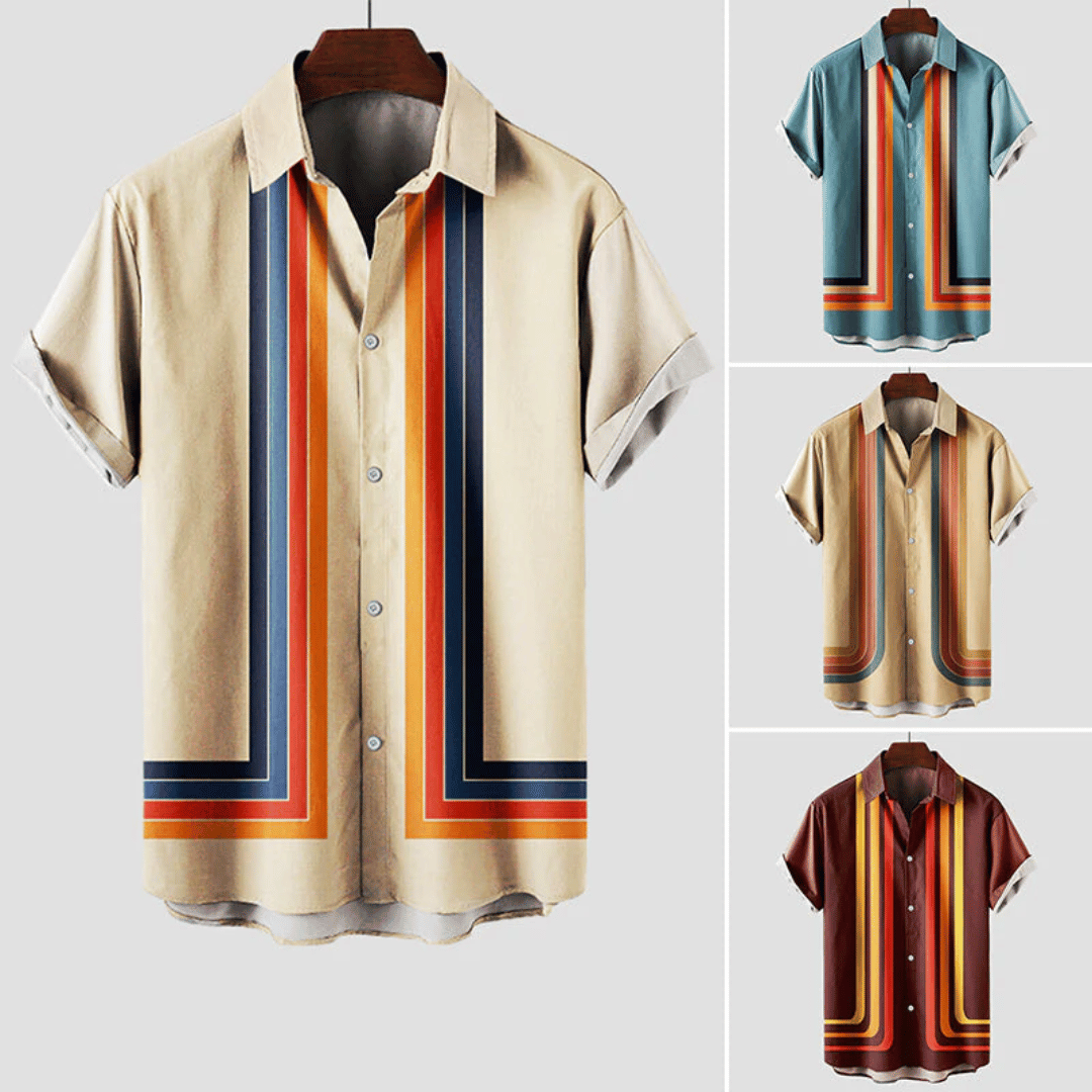 Felix Chemise à Manches Courtes pour Homme – Coupe Décontractée avec Col Revers et Fermeture Boutonnée