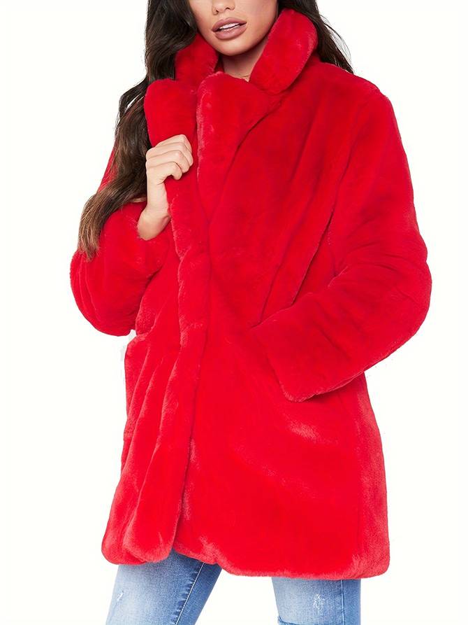 Jenny - Manteau réversible en velours doux avec poches