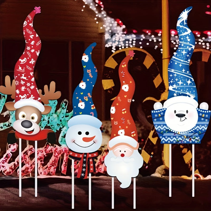 DecorGlow - Ensemble de 4 piques de décoration de Noël