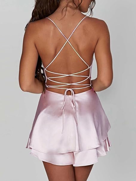 Robe satin sans dos Melissa